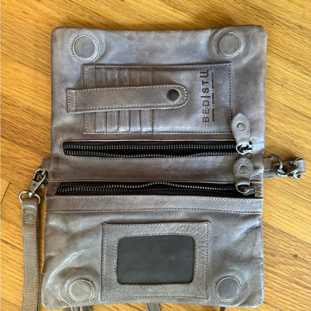 BED|STU Leather Crossbody Bag - Grey/brown used one day - Picture 4 of 7
